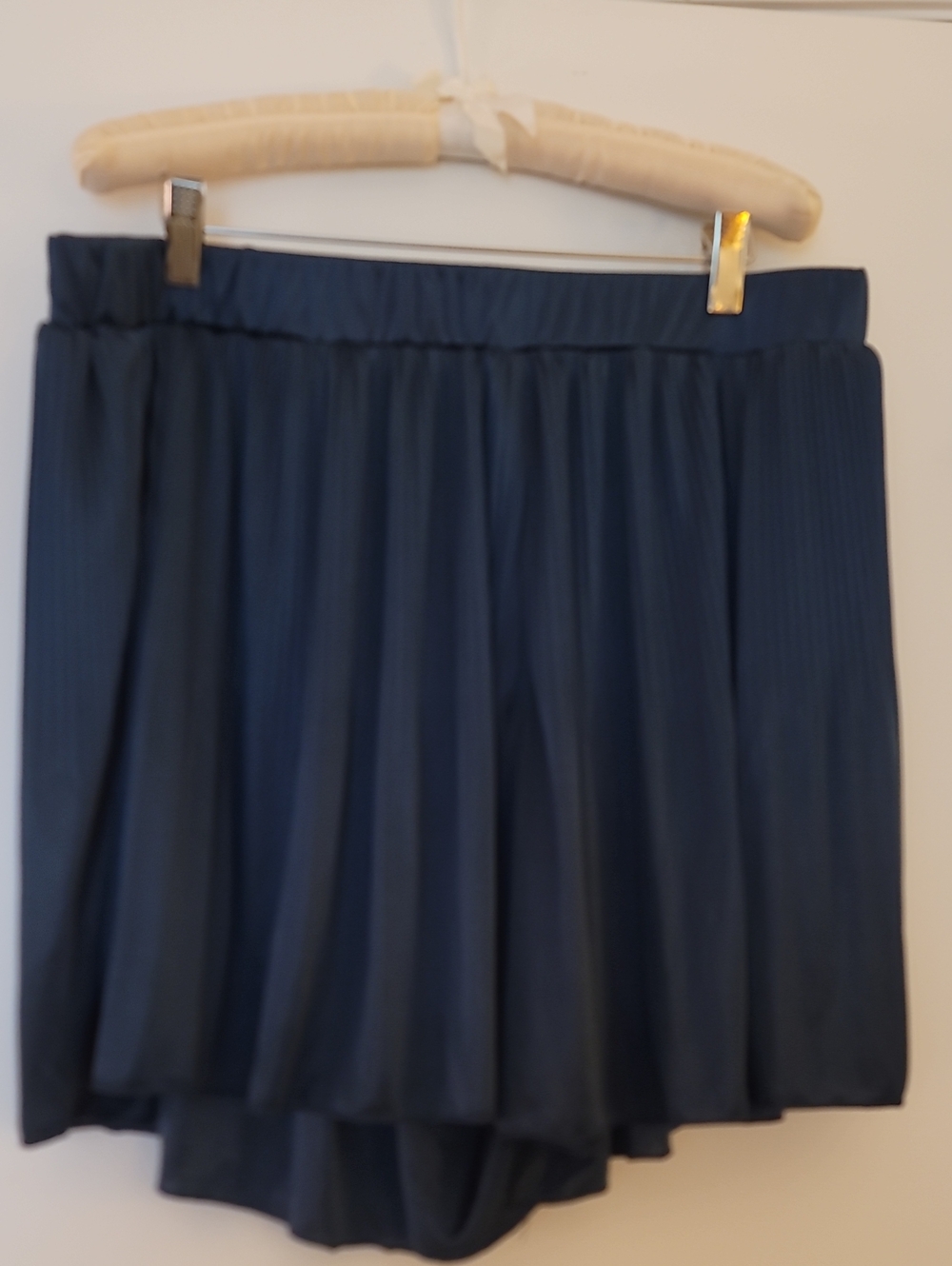 City Chic Dark Peacock Blue Pleated Skort